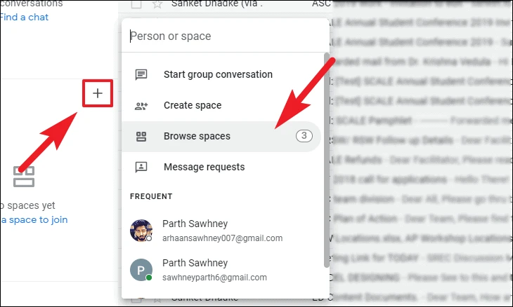 join a google chat space